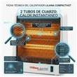 Calefactor Infrarrojo de Cuarzo Compact Hot Liliana CI070 600/1200W con Seguridad Anticaídas
